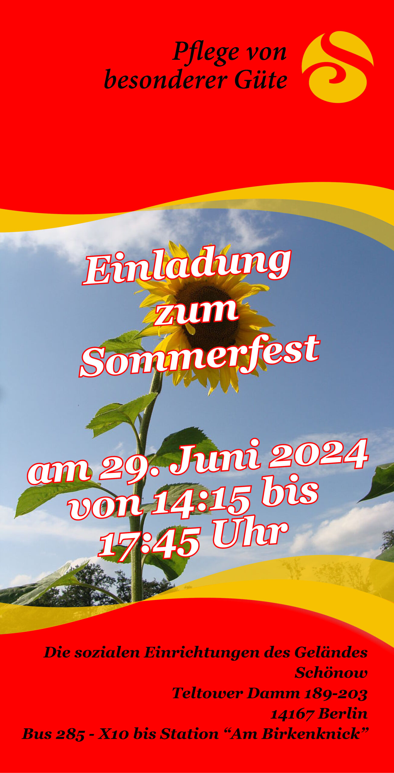 Mehr über den Artikel erfahren Einladung zum Sommerfest 2024 in Schönow